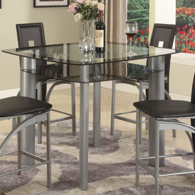 Metro Counter Height Dining Table Top Finish: Black