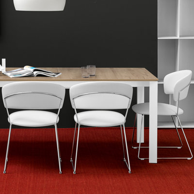 Atlantis Side Chair Upholstery: Ekos White