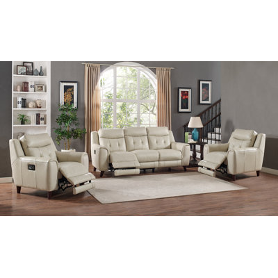 HYDELINEBYAMAX Paramount-SC Paramount Leather Sofa and Recliner Set