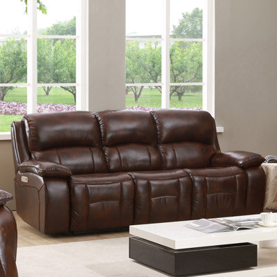 HYDELINEBYAMAX WestminsterII-S Westminster II Leather Reclining Sofa