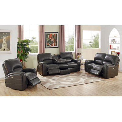 Red Barrel Studio RBRS2128 Woodhull Leather Living Room Set