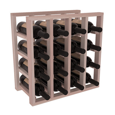 Karnes Redwood Lattice 16 Bottle Tabletop Wine Rack Finish: Gray