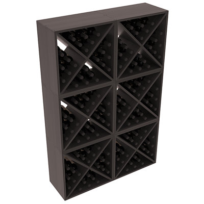Karnes Redwood X-Cube 144 Bottle Floor Wine Rack Finish: Black Satin