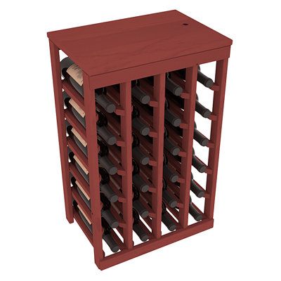 Karnes Pine 24 Bottle Floor Wine Rack Finish: Cherry