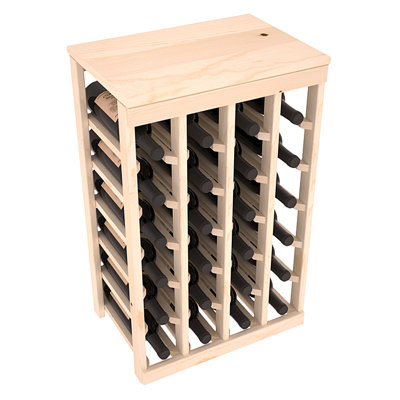 Karnes Pine 24 Bottle Floor Wine Rack Finish: Natural