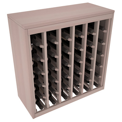 Karnes Redwood Deluxe 36 Bottle Floor Wine Rack Finish: Gray Satin