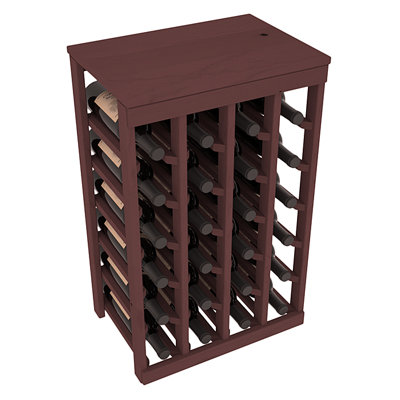 Karnes Pine 24 Bottle Floor Wine Rack Finish: Walnut
