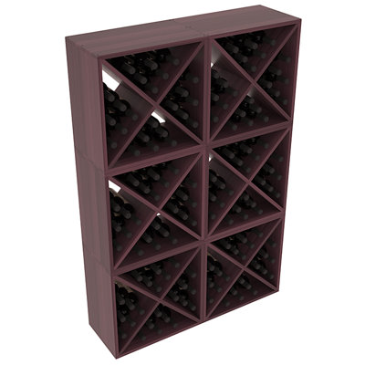 Karnes Redwood X-Cube 144 Bottle Floor Wine Rack Finish: Burgundy Satin