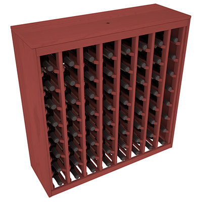 Karnes Pine Deluxe 64 Bottle Floor Wine Rack Finish: Cherry