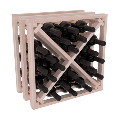 Karnes Redwood Lattice X-Cube 24 Bottle Tabletop Wine Rack Finish: Gray
