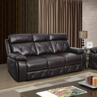 U2133-R/S(M) GQ3589 Global Furniture USA Agnes Leather Reclining Sofa