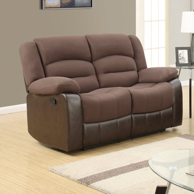 U98243 – D128/CHOCOLATE PU – RLS GQ3599 Global Furniture USA Reclining Loveseat