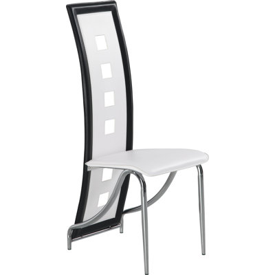 Side Chair Set of 4 Upholstery White