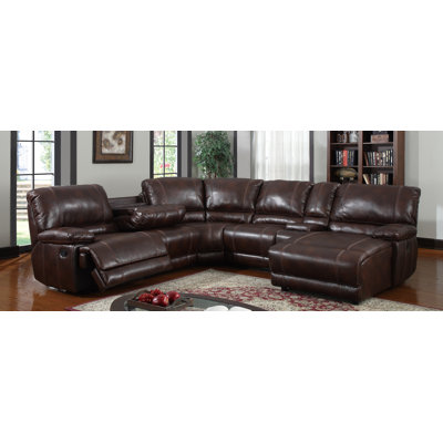 U1953-SEC LAF & RChs w/o POWER(M) Global Furniture USA Brown Sectionals