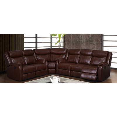 U9303C-BR-3PC SEC (SP) Global Furniture USA Brown Sectionals