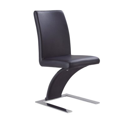 Global Furniture Unique Zig Zag Dining Chair in Black