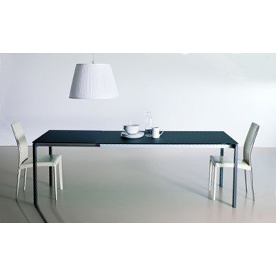 Keyo Dining Table Top Finish Black Base Finish Chrome