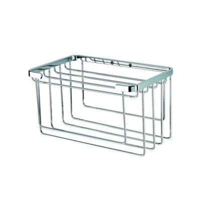 Basket Towel Basket in Chrome image