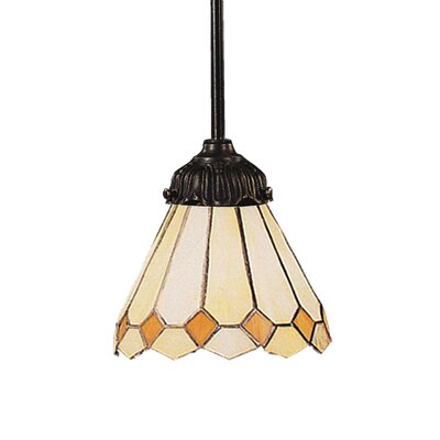 Mix-N-Match 1 Light Mini Pendant Finish: Tiffany Bronze with Light Yellow Glass Shade