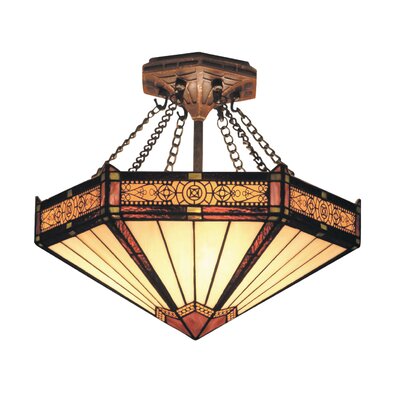 Filigree 3 Light Semi Flush Mount