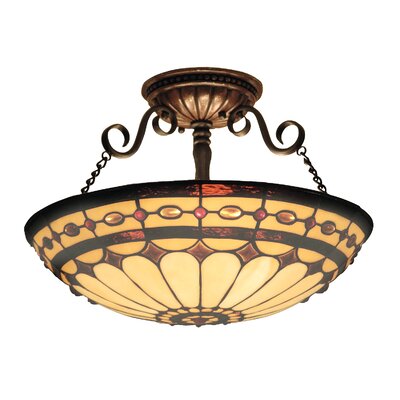 Diamond Ring Semi Flush Mount