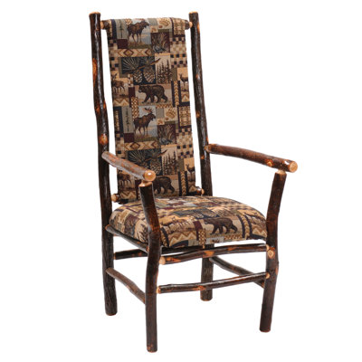 Hickory Arm Chair Upholstery: Black