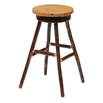 Hickory 30 inch Swivel Bar Stool Upholstery: Tulsa