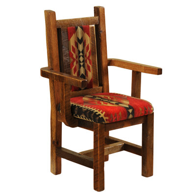 Barnwood Arm Chair Upholstery: Peacock