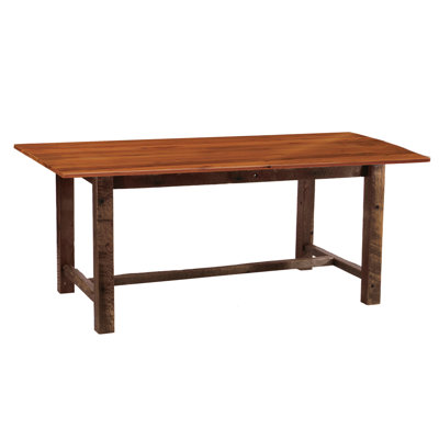 Reclaimed Barnwood Rectangle Dining Table Size: 84