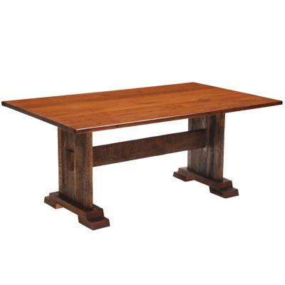 Reclaimed Barnwood Rectangle Harvest Dining Table Size: 96 inch W x 42 inch D x 30 inch H, Finish: Antique Oak