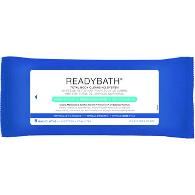 ReadyBath Total Body Cleaning Washcloths Scent: Unscented image