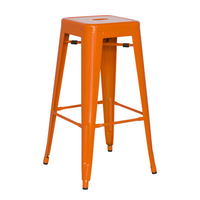 Toms 29.92 inch Bar Stool (Set of 4) Finish: Orange