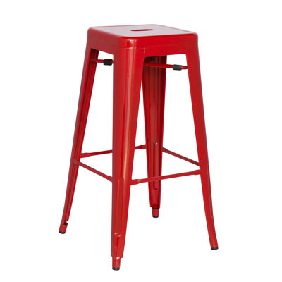 Toms 29.92 inch Bar Stool (Set of 4) Finish: Red