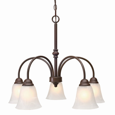 Grace 5 Light Chandelier Finish: Rubbed Bronze