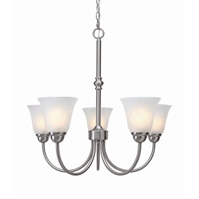 Grace 5 Light Chandelier Finish: Pewter