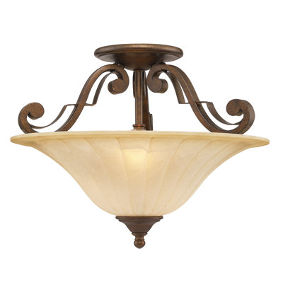 Pemberly Court 2 Light Convertible Semi-Flush Mount