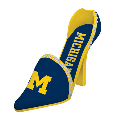 NCAA Shoe 1 Bottle Tabletop Wine Rack NCAA Team: Michigan