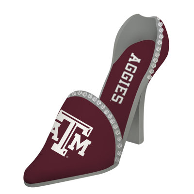NCAA Shoe 1 Bottle Tabletop Wine Rack NCAA Team: Texas A&M
