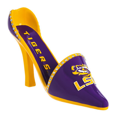NCAA Shoe 1 Bottle Tabletop Wine Rack NCAA Team: LSU
