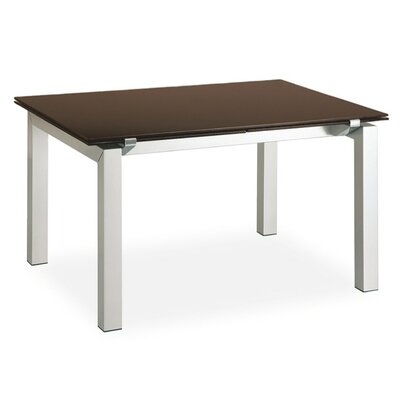 Airport Extendable Dining Table Base Finish Satin Steel