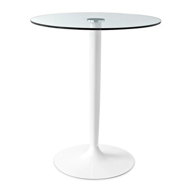 Planet Bar Height Dining Table Base Finish Glossy Optic White