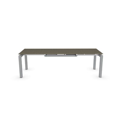 Airport Rectangular Counter Height Extendable Dining Table Top Finish Nougat Base Finish Satin Finished Steel