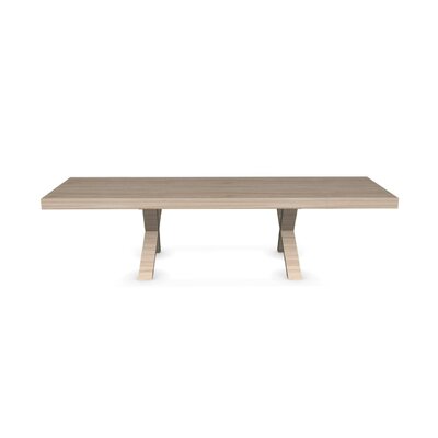 Two Rectangular Extendable Dining Table Finish Natural