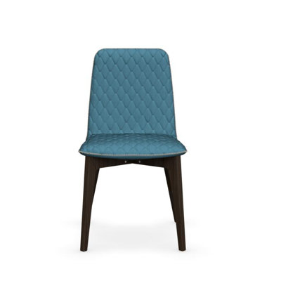 Sami Upholstered Wooden Chair Finish: Smoke, Upholstery: Aquamarine