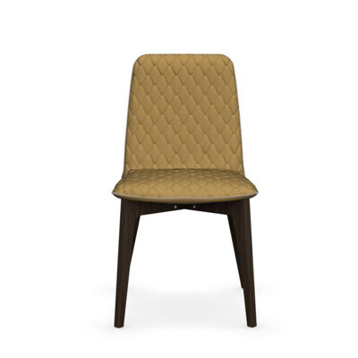 Sami Upholstered Wooden Chair Finish: Smoke, Upholstery: Mustard Yellow
