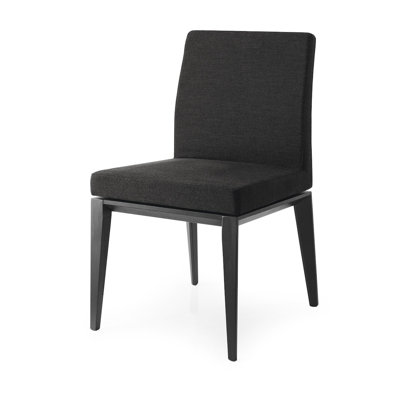 Bess Low Leather Chair Finish: Smoke, Upholstery: Optic White