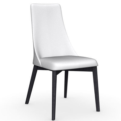 Etoile Chair Finish: Graphite, Upholstery: Leather Optic White