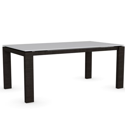 Sigma Glass Extendable Table Frame Finish Wenge Color Frosted Extra White Leg Finish Frosted Extra White