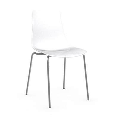 Ice Side Chair Upholstery: Transparent, Frame Finish: Satin Steel
