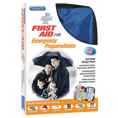 Physicianscare Soft-Sided First Aid And Emergency Kit, Contains 105 Pieces Physicianscare Soft-Sided First Aid And Emergency Kit, Contains 105 Pieces